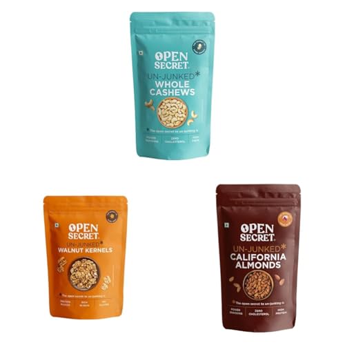 Image of Open Secret Dry Fruits Combo Cashew,Walnut,Almond 200g each