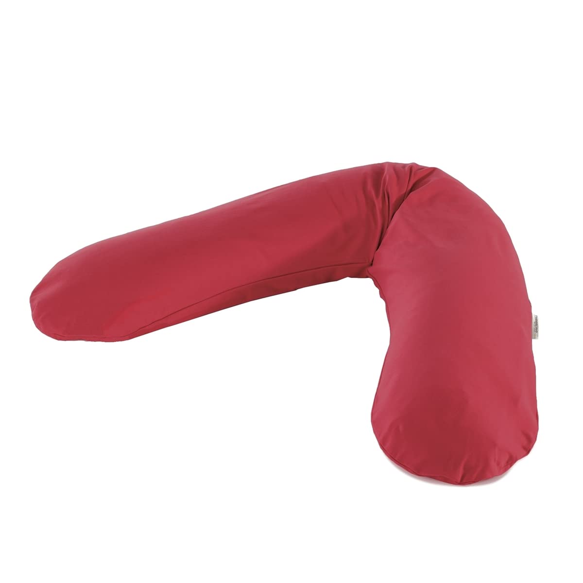 Theraline - Cojín de lactancia y funda de relleno de espelta de bambú, color rojo cereza