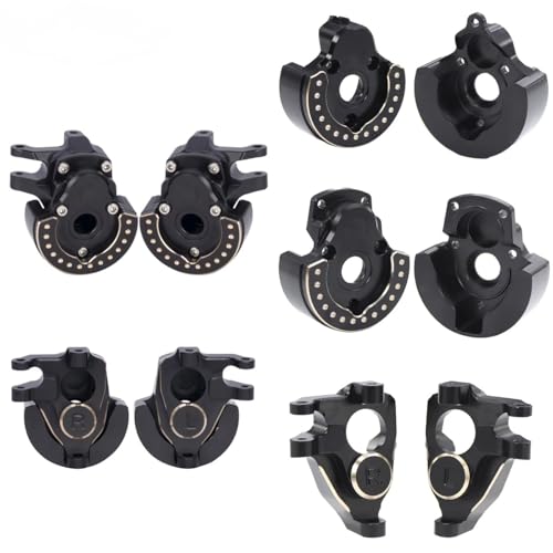 F10 Axle Brass Weights Steering Knuckles Front and Rear Portal Cover for 1/10 RC Crawler Vanquish VRD VS4-10 Phoenix LCG Upgrade (3 in 1)