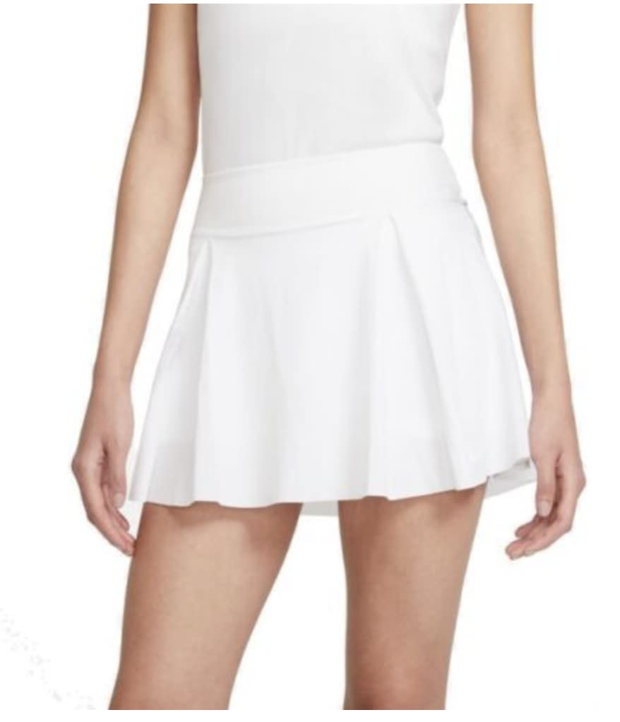 Nike Women's Skirt Club Skirt, White/White, DD0341-100, L