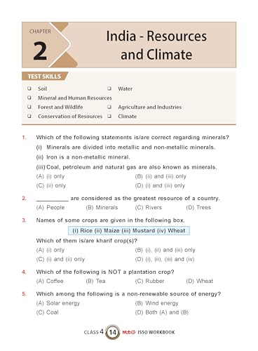 Image of MTG International Social-Studies Olympiad (ISSO) Workbook Class 4 - Chapter-wise MCQs with Achievers Section - SOF Olympiad Books For 2026-27 Exam
