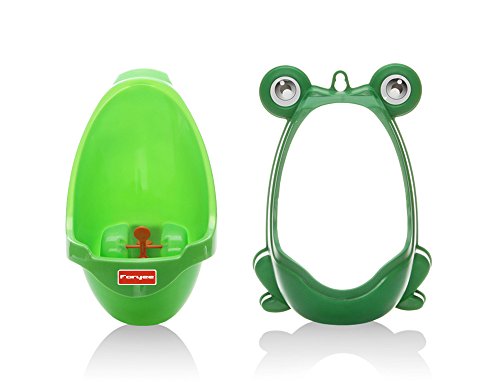 Foryee Cute Frog Potty Training Urinal For Boys With Funny Aiming Target - Blackish Green #TOP3