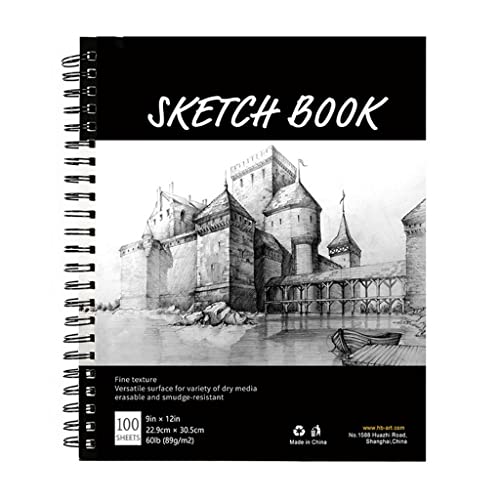 Carnet de croquis vierge de 100 feuilles pour s'exercer au dessin à la maison
