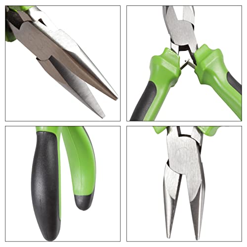 Image of 5 Inch Long Nose Pliers Smooth Jaws Chain Nose Pliers with Spring Jewelry Making Pliers Handcraft Beading Repair Tool Mini Professional Handcraft Tools for Jewelry Making Crafting