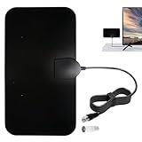Antenna TV 4K per interni, Antenna TV digitale per interni da oltre 250 km di lunghezza per DTT DVB-T/DVB-T 2 con cavo da 3 m, antenna per la ricezione digitale HD/VHF/UHF/FM