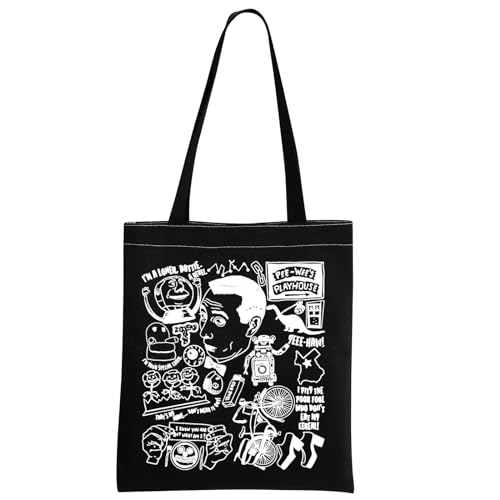 MNIGIU Pee Herman Playhouse Tote Pee Herman Fan Gift (Play Black Tote)
