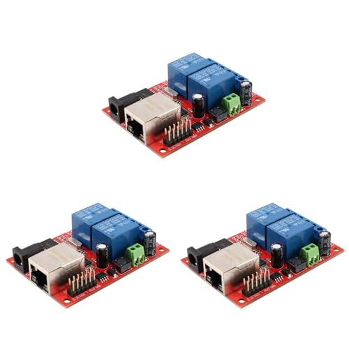 Carte relais Ethernet LAN commutateur de délai 2 voies avec module contrôleur serveur Web UDP 3X