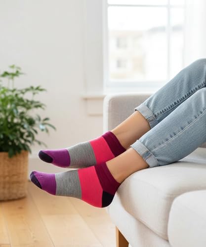 Image of Tipi Toe Women's 20 Pack Colorful Low Cut Socks - Lightweight, Breathable Design for All-Day Comfort Sizes 9-11 /10-13