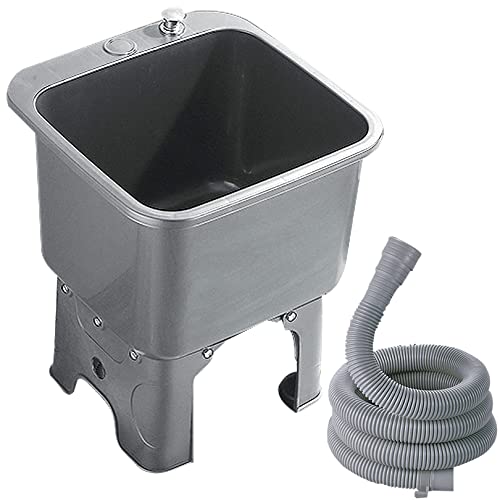 Évier utilitaire robuste portable avec bouton de vidange pour buanderie
