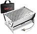 ovicue Grill | Mobiler Steck-Gasgrill – Tragbarer Edelstahlgrill mit Stecksystem – Gas- & Holzkohlebetrieb – Inkl. Tragetasche – Perfekt für Camping, Balkon, Garten & Outdoor - Camping Grill