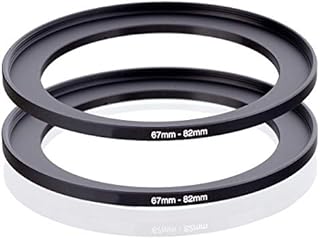 67mm-82mm Step Up Ring [67mm Lens to 82mm Filter], FANZR Camera Lens Filter Adapter Ring Lens, Premium Aluminum (2 Pack)