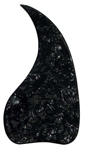 For Gibson J-45 Acoustic Guitar Crystal Self Adhesive Guitar Pickguard Scratch Plate (Black Pearl)