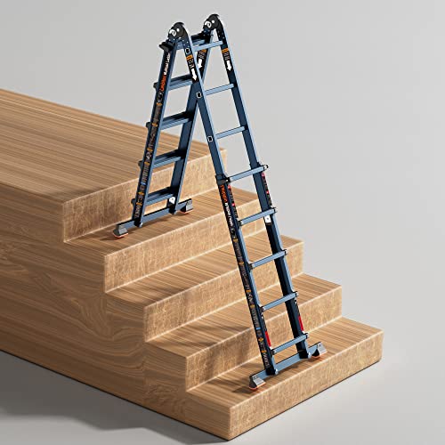 Image of LANBITOU Ladder A Frame Extension 17Ft Multi Position for Home 330lbs