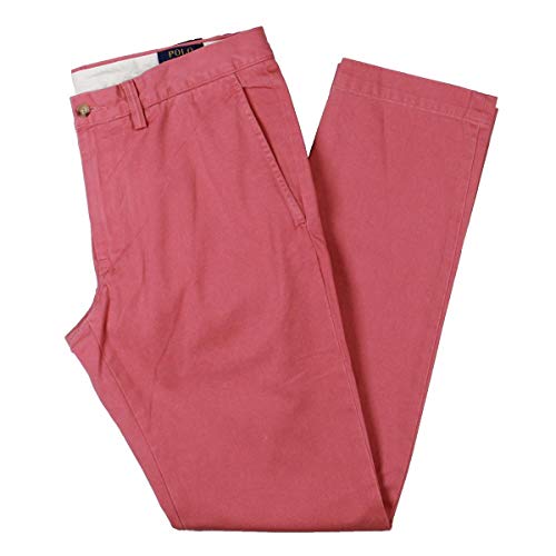 Polo Ralph Lauren Mens Logo Mid-Rise Chino Pants Red 32/32