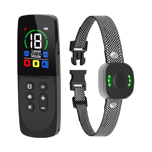 Collar de Adiestramiento para Perros Recargable y Resistente 3 Modos de Sonido, Vibración, Boost Vibración, Rango Remoto de 300 Metros