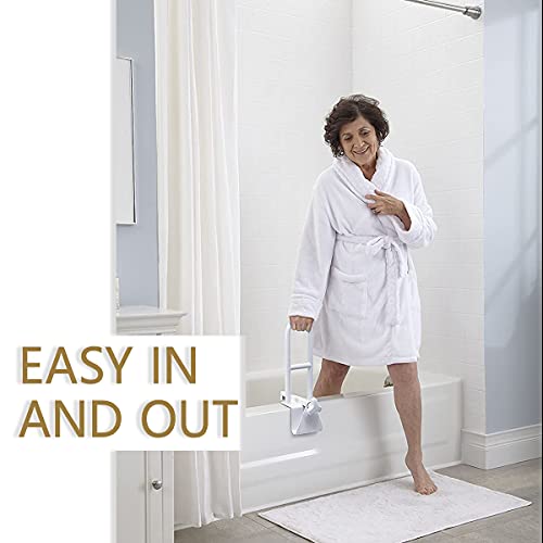 Unlicon Medical Adjustable Bathtub Safety Rail,Adjustable Grab Bars For Bathroom, Shower Handle For Seniors And Elderly, White #TOP5