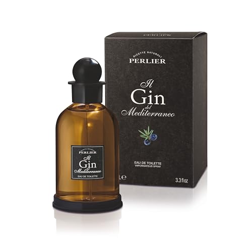 Perlier – Il Gin Del Mediterraneo Eau De Toilette 100 Ml, Fragranza Fresca, Agrumata e Aromatica, A Lunga Persistenza con Note Erbacee, Profumo Rinvigorente per un'Eleganza Quotidiana