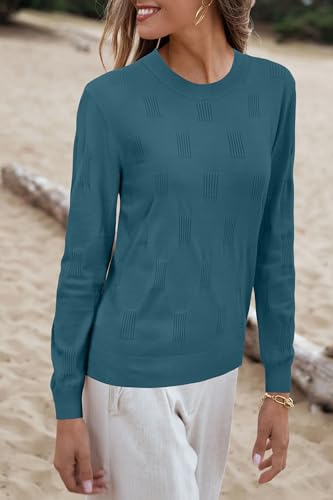 Image of Arach&Cloz Women's Soft Knit Sweater Fall Dressy Casual Pullover Tops