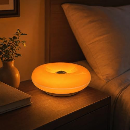 Orange Donut Lamp, Cordless Rechargeable Table & Wall Light, Touc...