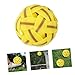 Sosoport Plastic Woven Football with Net Bag Versatile Outdoor Soccer Plaything for All Ages for Beach Playground and Backyard Fun Plastic Decor
