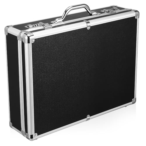 Milisten Briefcase for Men Aluminum Locking Case Suitcase Portable Workstation for Safe Storage