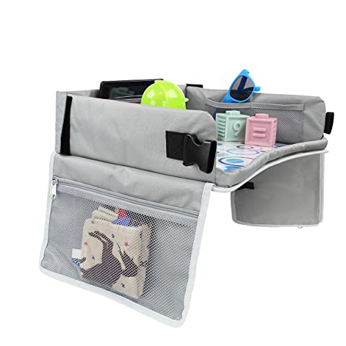 Image of Acorn Baby Foldable Backseat Car Tray Table - Road Trip Must Haves Car Seat Activity Trays - Car Seat Travel Tray