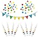 Produktbild Goki Set Girl Geburtstagsparty //10 x Handbemalte Kerzen 10 cm & Doppelseitige Wimpelkette 200 cm Textil zum Bekleben