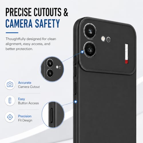 Image of FIRST MART Matte Silicone Back Cover for Nothing (4b) - Black