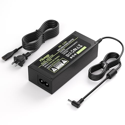 Image of Facmogu DC 19V 3.42A Power Supply, 65 Watt 100-240V AC to DC 19Volt Transformers, Power Adaptor Converter 5.5x2.5mm DC Plug with 2.42m / 7.94 feet Power Cord for Home Audio Bluetooth Stereo Receiver