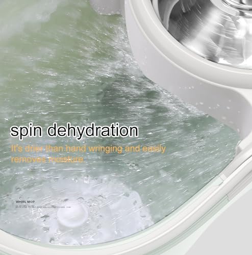 OYWEHECE Spin Mop und Eimer-Set, Spin Mop Eimer, Bodenreinigung – Mop und Eimer mit Wringer-Set, rotierende Wischeimer, Reinigungsmittel – Bild 6
