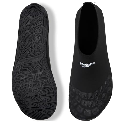 Image of WateLves Water Shoes for Womens Mens Barefoot Quick-Dry Aqua Socks for Beach Swim Surf Yoga Exercise New Translucent Color Soles