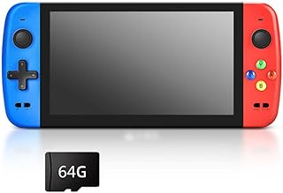 TYFUN Mini Handheld Games Console, 7-Inch 64GB Retro Game Console ,Built in 6000 Games Portable Gaming,Mini Retro Device Arcade Game Console for Kids Adults-Colorized