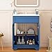 LDarqeer 24 Inch Bathroom Vanity with Ceramic Basin and Countertop, Modern Bathroom Vanity with Sink and Drawer, Narrow Design for Small Bathroom (Blue Shaker)