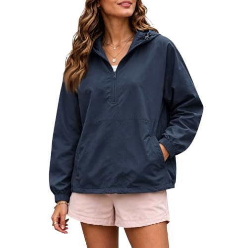 Elneeya Windbreaker Jacket Women Waterproof Quick Dry Hood Rain Jacket - image 1