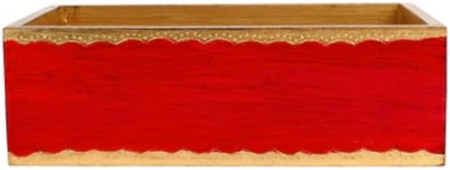 Vietri Florentine Wooden Accessories Red & Gold Guest Towel Napkin Holder, FWD-6230R