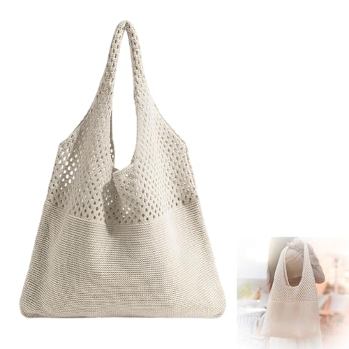 OHREN bolso de playa crochet para mujer, estilo boho de verano,