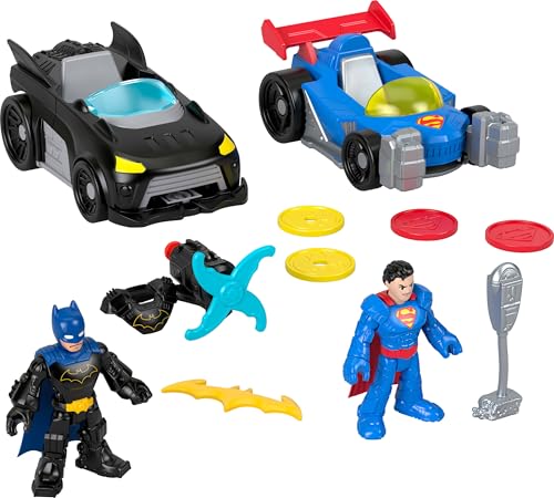 Fisher-Price Imaginext DC Super Friends Metal Force Playset, Batmobile &