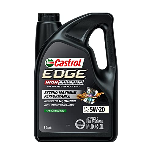 Image of Castrol Edge High Mileage 5W-20 Advanced Full Synthetic Motor Oil, 5 Quarts (Pack of 2)