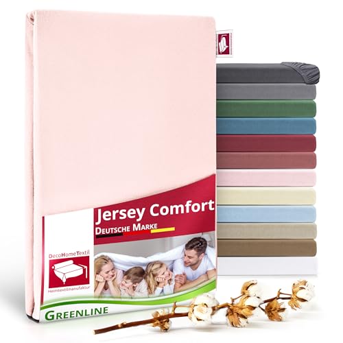 Greenline Spannbettlaken Premium Jersey aus 100{87acfa0a9df189f11a38ad005cf81c0d4992d64df05a9e1c908c9df7ef3d791a} Baumwolle Rosa 90-100x200 cm bis zu 30 cm auch für Boxspringbetten, Spannbetttuch Greenline Spannbettlaken Premium Jersey aus 100{87acfa0a9df189f11a38ad005cf81c0d4992d64df05a9e1c908c9df7ef3d791a} Baumwolle Rosa 90-100x200 cm bis zu 30 cm auch für Boxspringbetten, Spannbetttuch