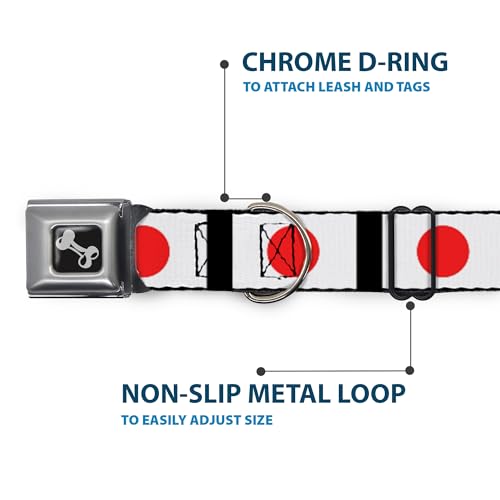 Collier de chien drapeau Japon en os Buckle Down grand format