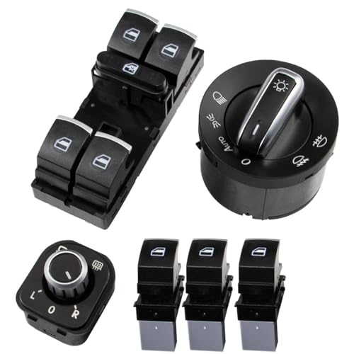 Interrupteur de lève-vitre électrique chrome pour réparer les commandes de VW Golf