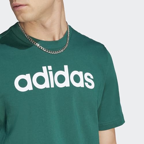 adidas Men's Essentials Single Jersey Linear Embroidered Logo T-Shirt Legacy2