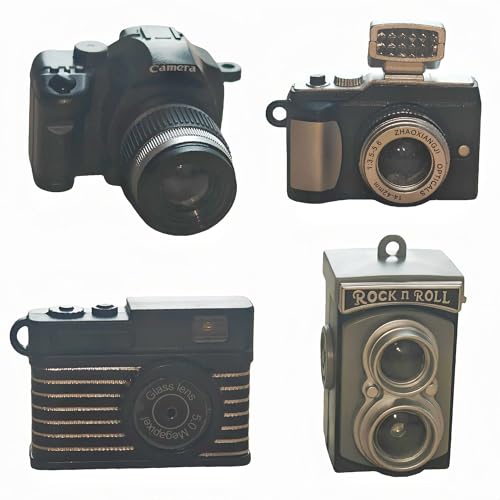 4 Pcs Miniature Camera Set, 1:4 Scale Dollhouse...