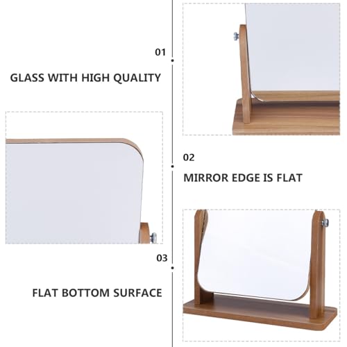 Miroir de table maquillage gris stable pour éviter les reflets flous