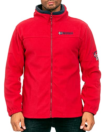Geographical Norway Texas - Chaqueta de forro polar para hombre, rojo, L