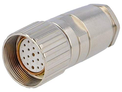 Connecteur M23 à brasage droit 2135 RKC 190/13,5 avec 19 broches femelles
