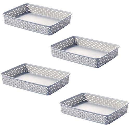Image of 4 x A4 Grey Curver Tray