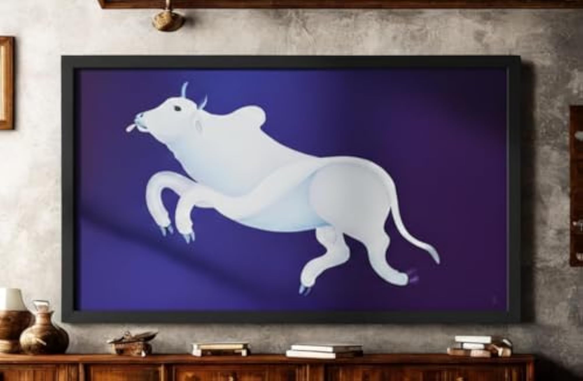 Bull Vastu Painting, Premium Framed Wall Art