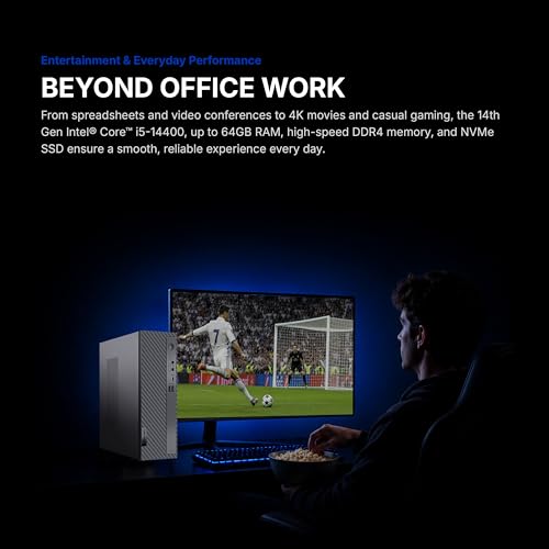 Image of Customized Lenovo IdeaCentre 3i SFF Business Desktop Computer, Intel Core i5-14400, 8 /16 /32 /64GB RAM, 512GB /1TB /2TB SSD, WiFi & Bluetooth, HDMI, USB-C, Keyboard & Mouse Included, Windows 11 Home