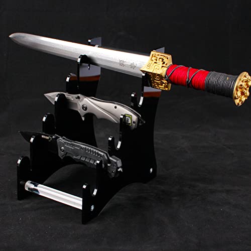 Knife Stand Knife Display Stand Knife Storage Stand 6 Tier Acrylic Knife Display Stand For Raw Knives Edc Mini Knives (Black) #TOP7